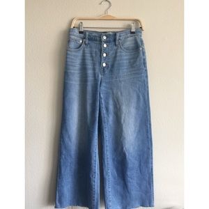 Madewell Wide-Leg Crop Jeans: Button-Front Edition